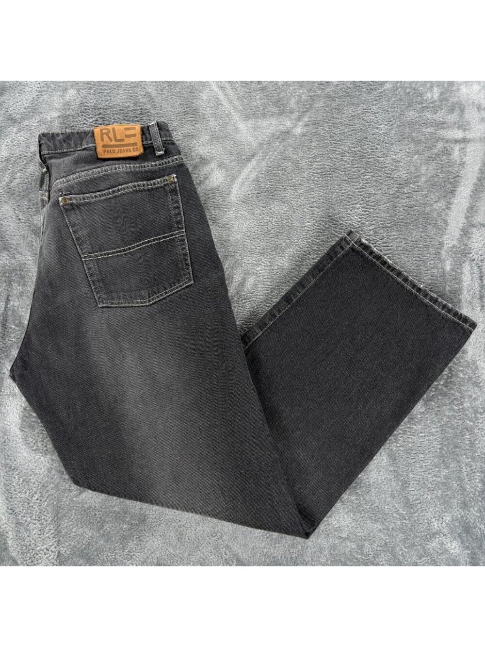 Vintage 90s Polo Jeans Co RL Ralph Lauren Black Jeans Men 34x30 RL Langley Baggy